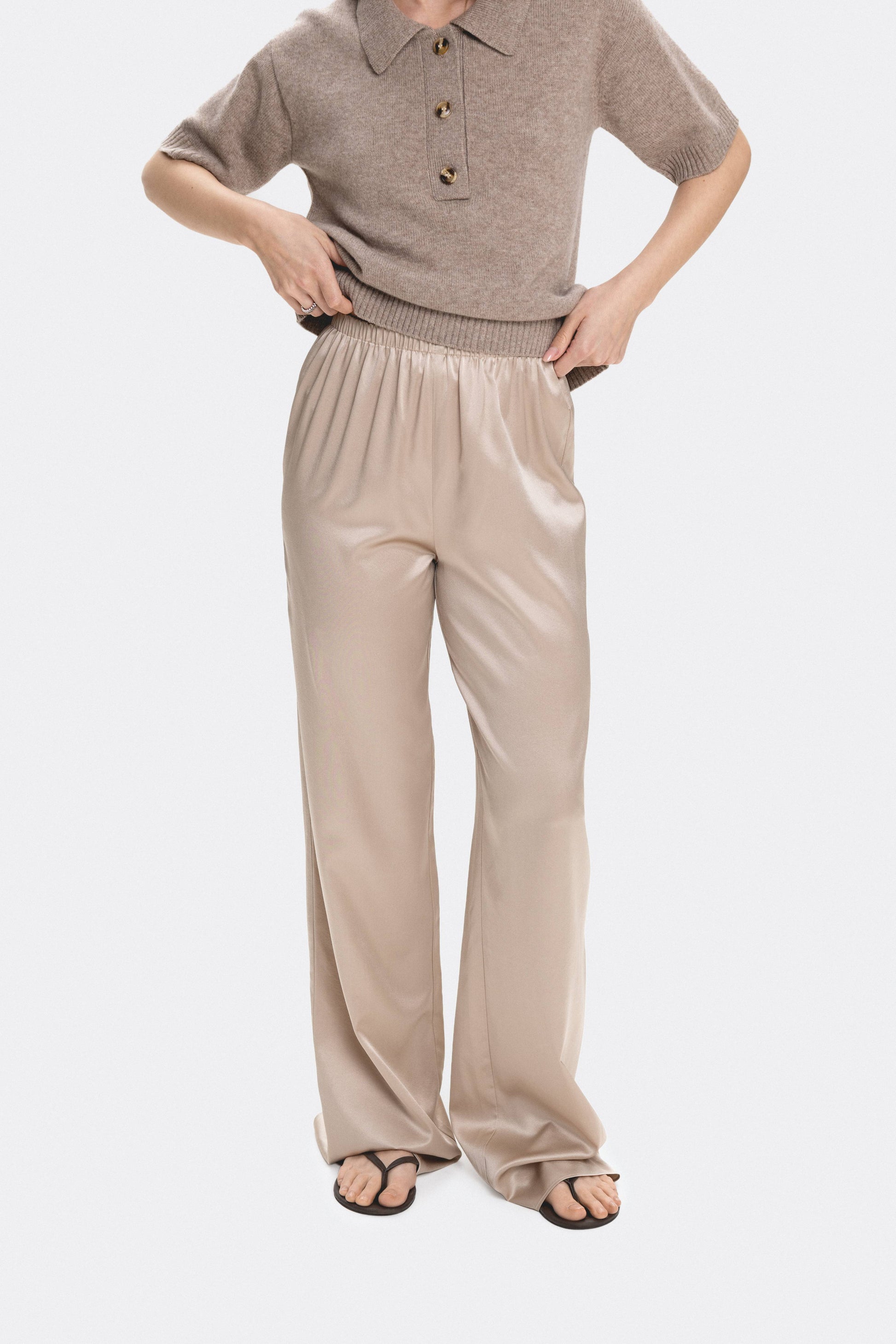 Брюки Seli із натурального шовку